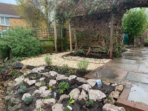 Click Here To Enlarge This Photo Of Rockery, Path and Borders