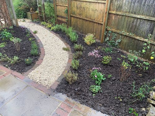 Click Here To Enlarge This Photo Of Rockery, Path and Borders