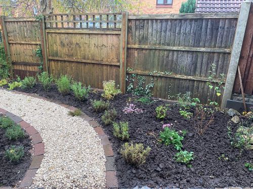 Click Here To Enlarge This Photo Of Rockery, Path and Borders