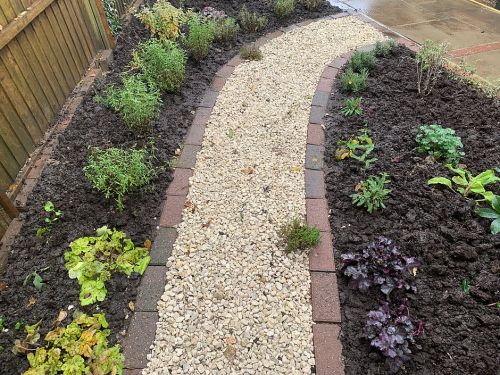 Click Here To Enlarge This Photo Of Rockery, Path and Borders