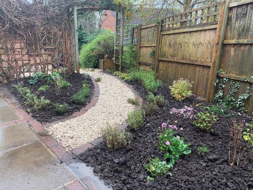 Click Here To Enlarge This Photo Of Rockery, Path and Borders