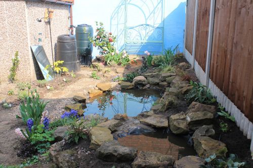 Click Here To Enlarge This Photo Of Paved Garden Redesign & Pond Creation
