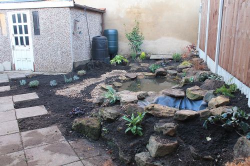 Click Here To Enlarge This Photo Of Paved Garden Redesign & Pond Creation