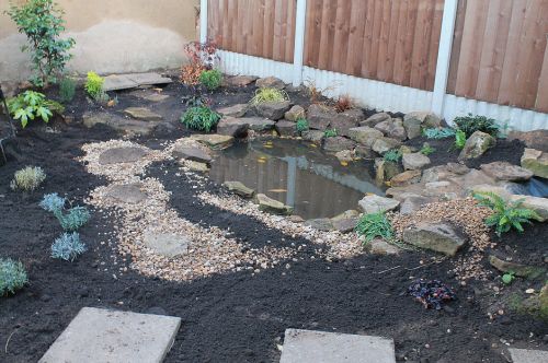 Click Here To Enlarge This Photo Of Paved Garden Redesign & Pond Creation