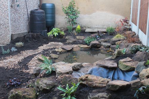 Click Here To Enlarge This Photo Of Paved Garden Redesign & Pond Creation