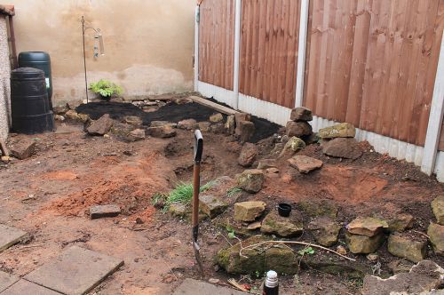 Click Here To Enlarge This Photo Of Paved Garden Redesign & Pond Creation