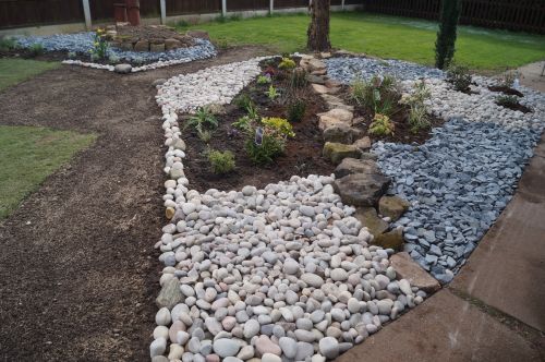 Click Here To Enlarge This Photo Of Landscaped beds and raised bed