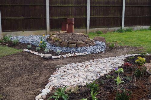 Click Here To Enlarge This Photo Of Landscaped beds and raised bed