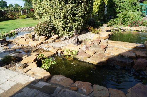 Click Here To Enlarge This Photo Of Three ponds, stream and large waterfall