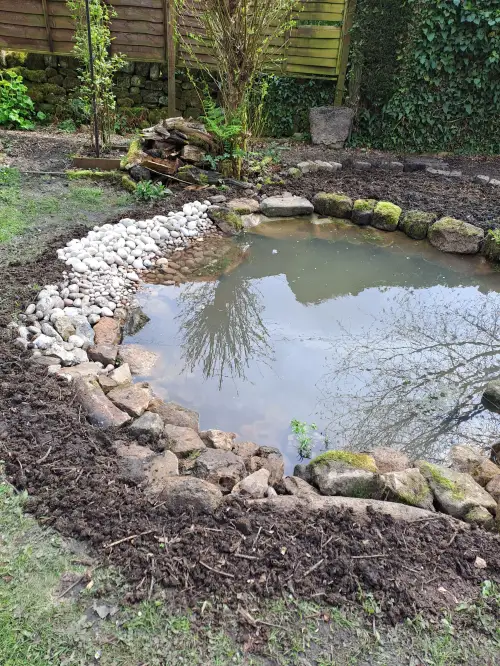 Click Here To Enlarge This Photo Of Wildlife pond restoration with a deep filled bog area
