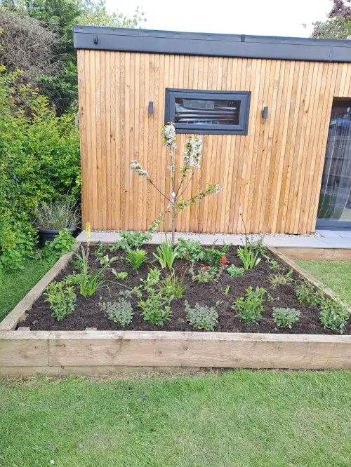 Click Here To Enlarge This Photo Of Planting of raised borders